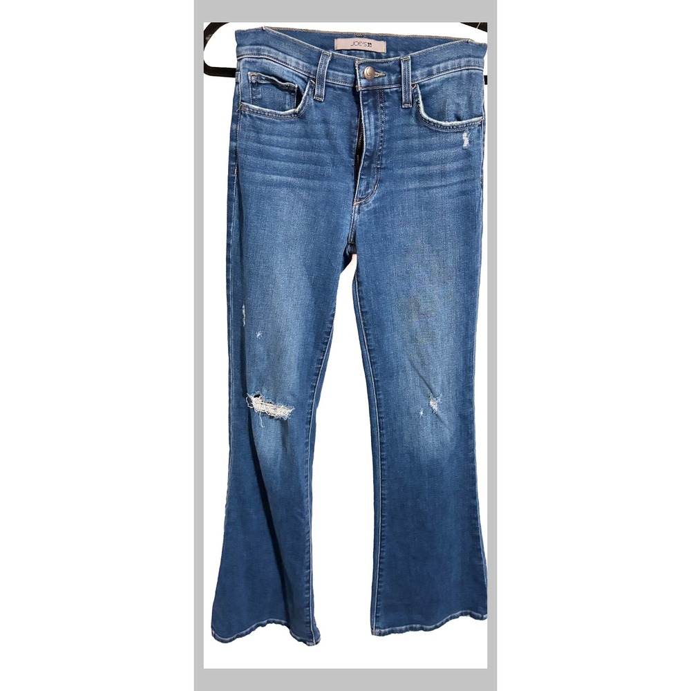 Joe's Jeans High Rise Distressed Flare Jeans Medium Wash Blue Size 26